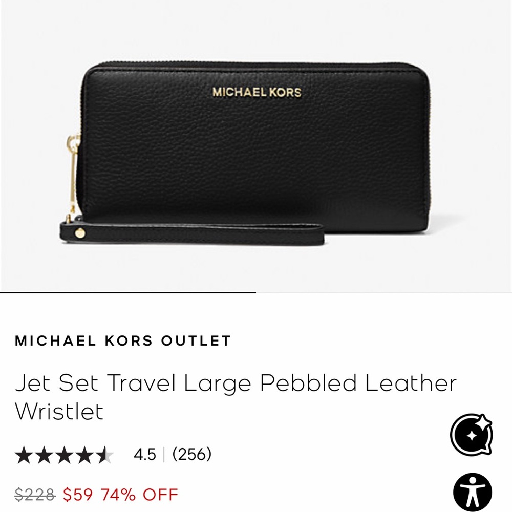 Michael Kors Pebbled Leather Wristlet